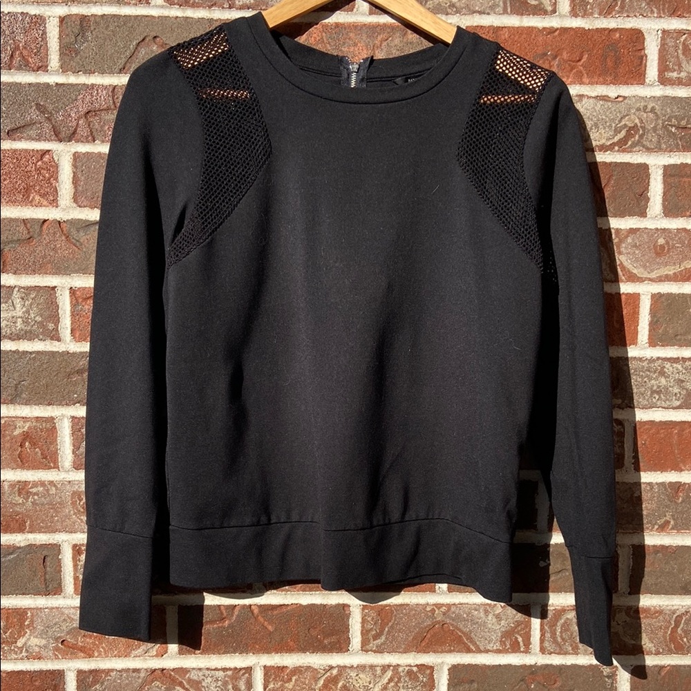 Banana Republic Black Boxy Cut Out Sweatshirt